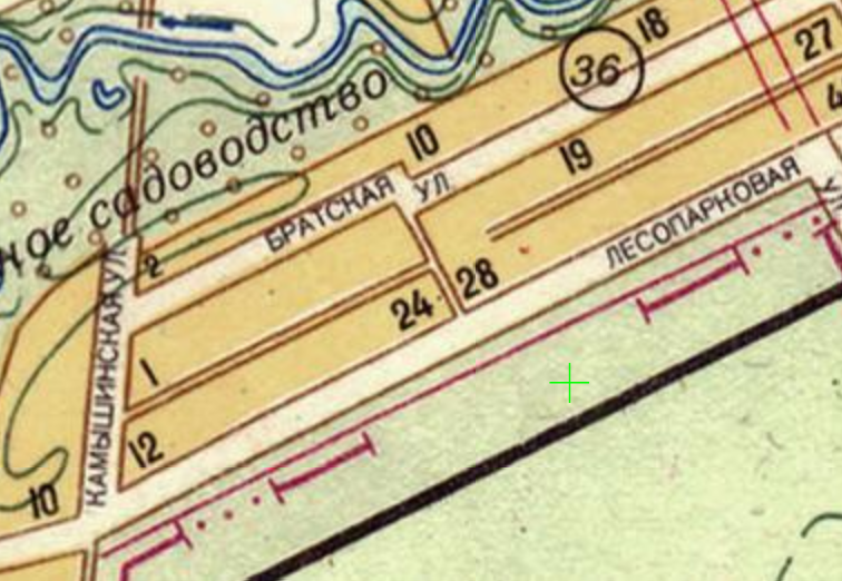 Bryanskaya street missing on a 1988 map