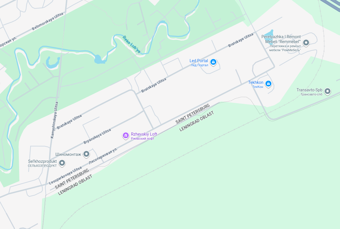 Bryanskaya street on Google Maps